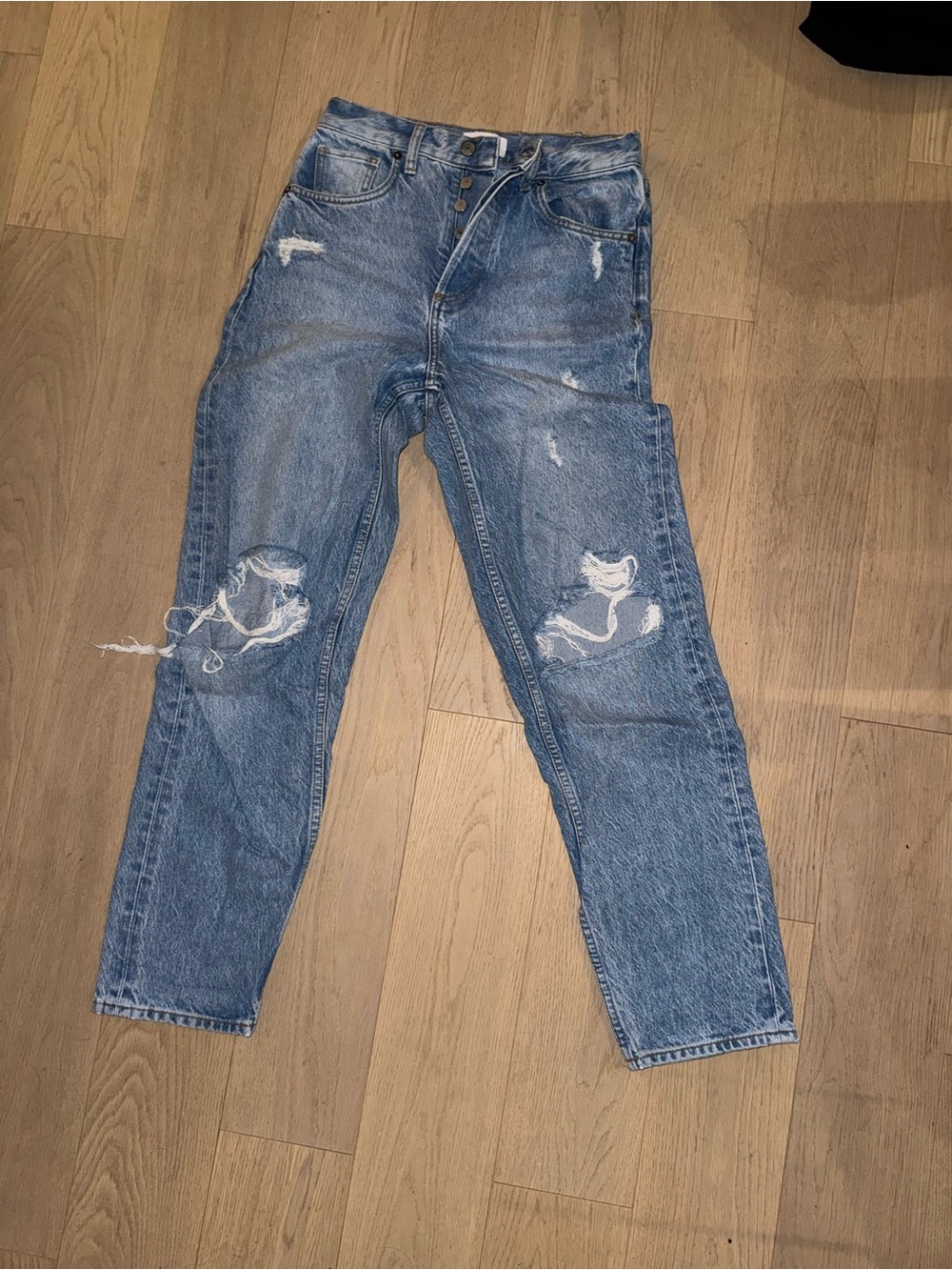 Boyish Light Blue Distressed Relaxed Jeans